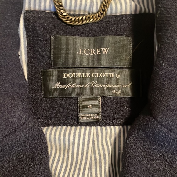 J. Crew double cloth double breasted navy peacoat - Picture 4 of 8